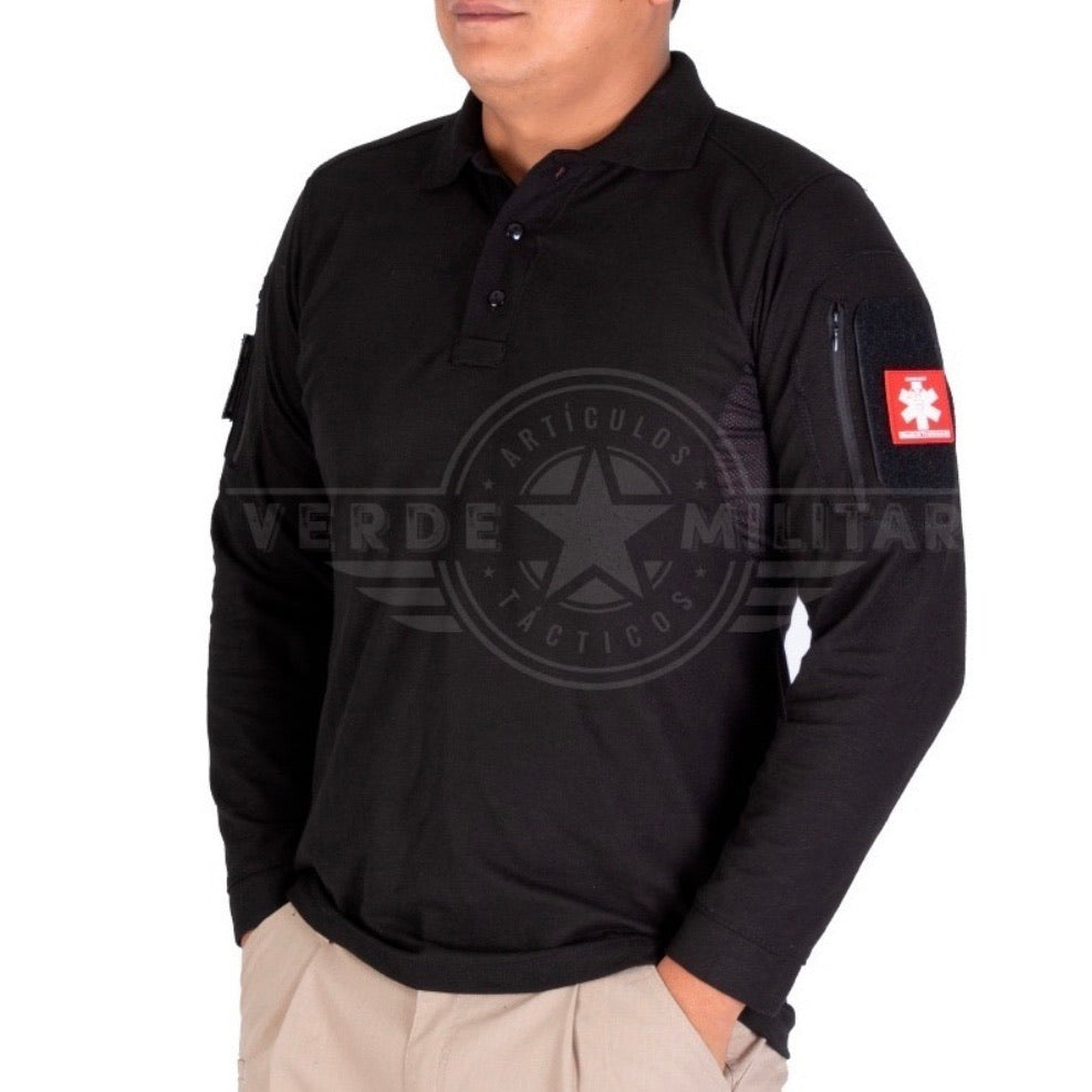 Playera polo deportiva de manga larga en 8 colores