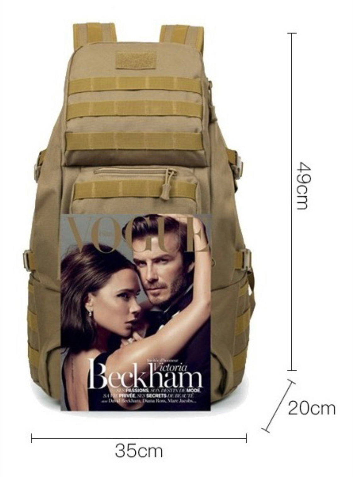 Mochila impermeable de 45 litros con compartimentos múltiples - foto 6