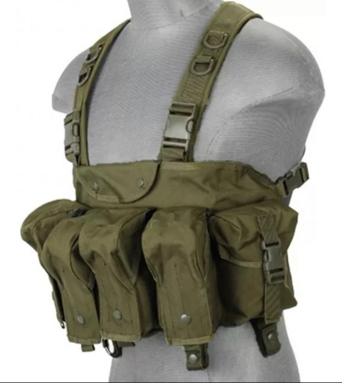 Pechera táctica con bolsas para cargadores y tirantes ajustables - foto 4