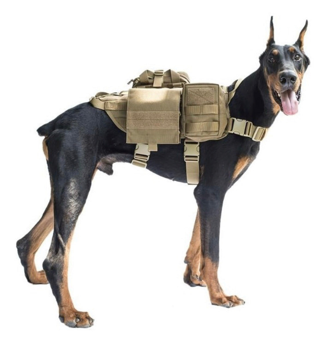 Chaleco táctico para perro con tres bolsas desmontables - foto 3