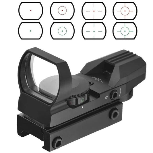 Mira de punto rojo tipo reflex con 4 retículas para airsoft SN049