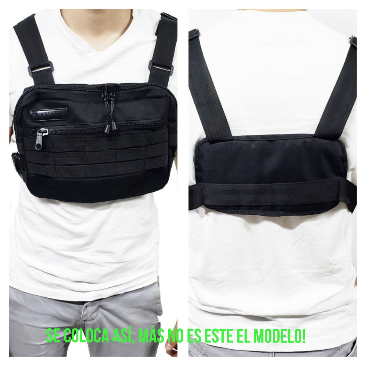 Chest bag de 5 litros WZ974 con compartimento porta arma - foto 12