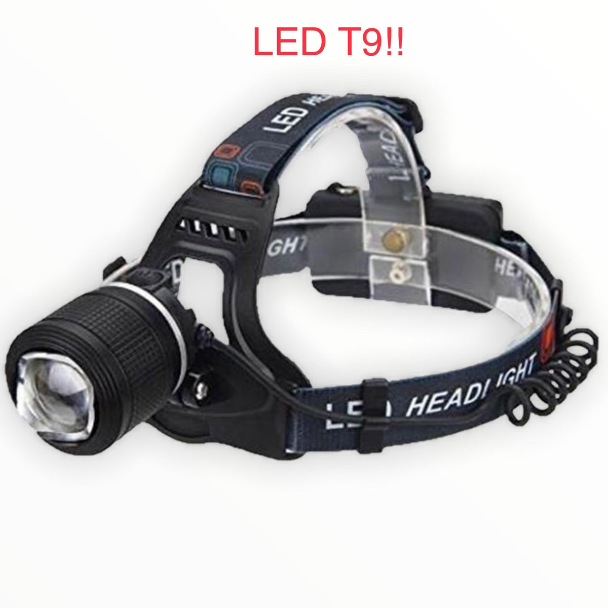 Lámpara frontal LED T9 de 3 modos con zoom y recarga USB 400-T9