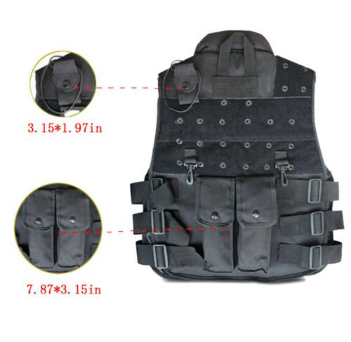 Chaleco táctico Molle estilo plate carrier para airsoft - foto 3