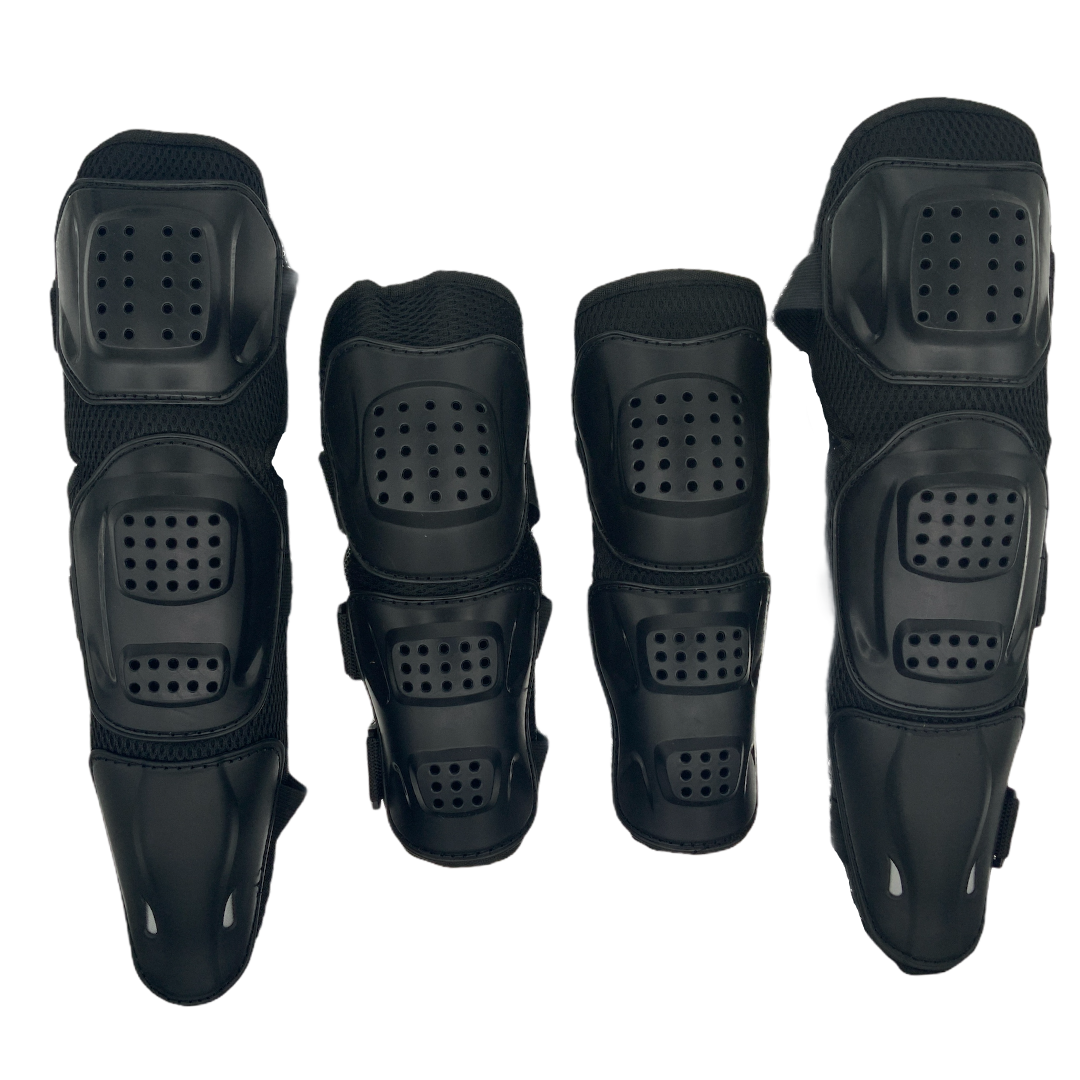 Rodilleras negras de protección para moto y ciclismo