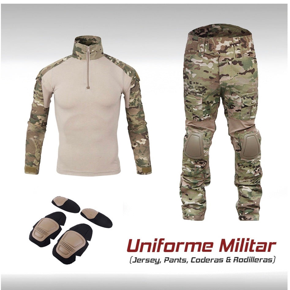 Pantalón táctico ripstop con rodilleras plásticas incluidas