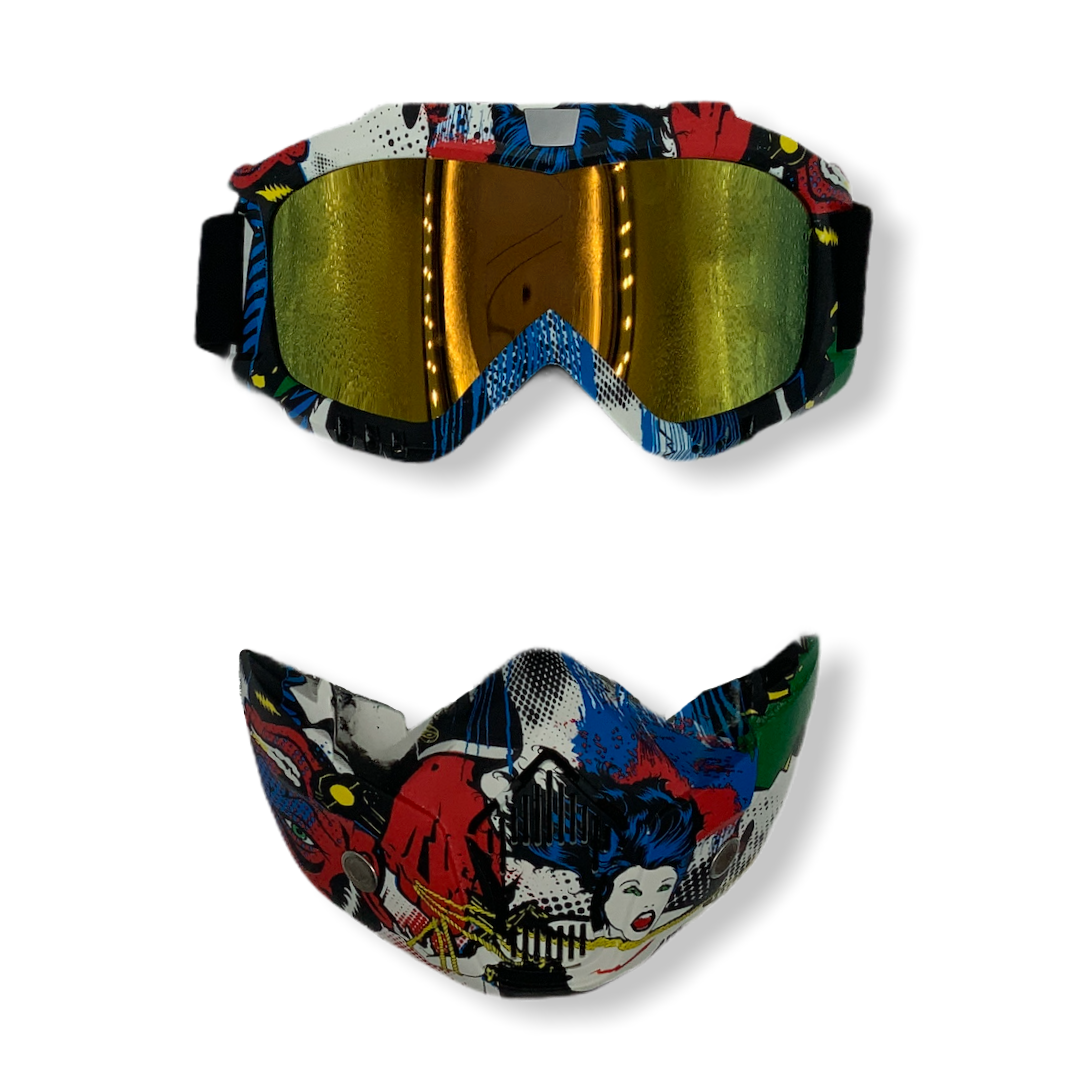 Máscara modular desmontable con gafas y filtro de boca - foto 2