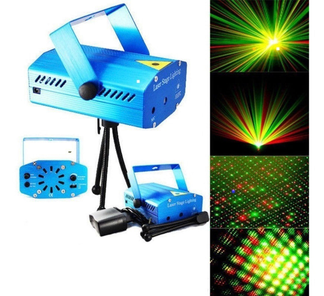 Mini proyector láser rojo y verde con patrón de puntos Q10