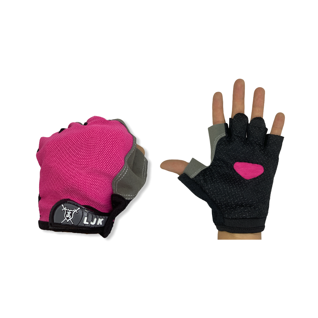 Guantes delgados de ciclismo con velcro, en rosa, azul, naranja o verde