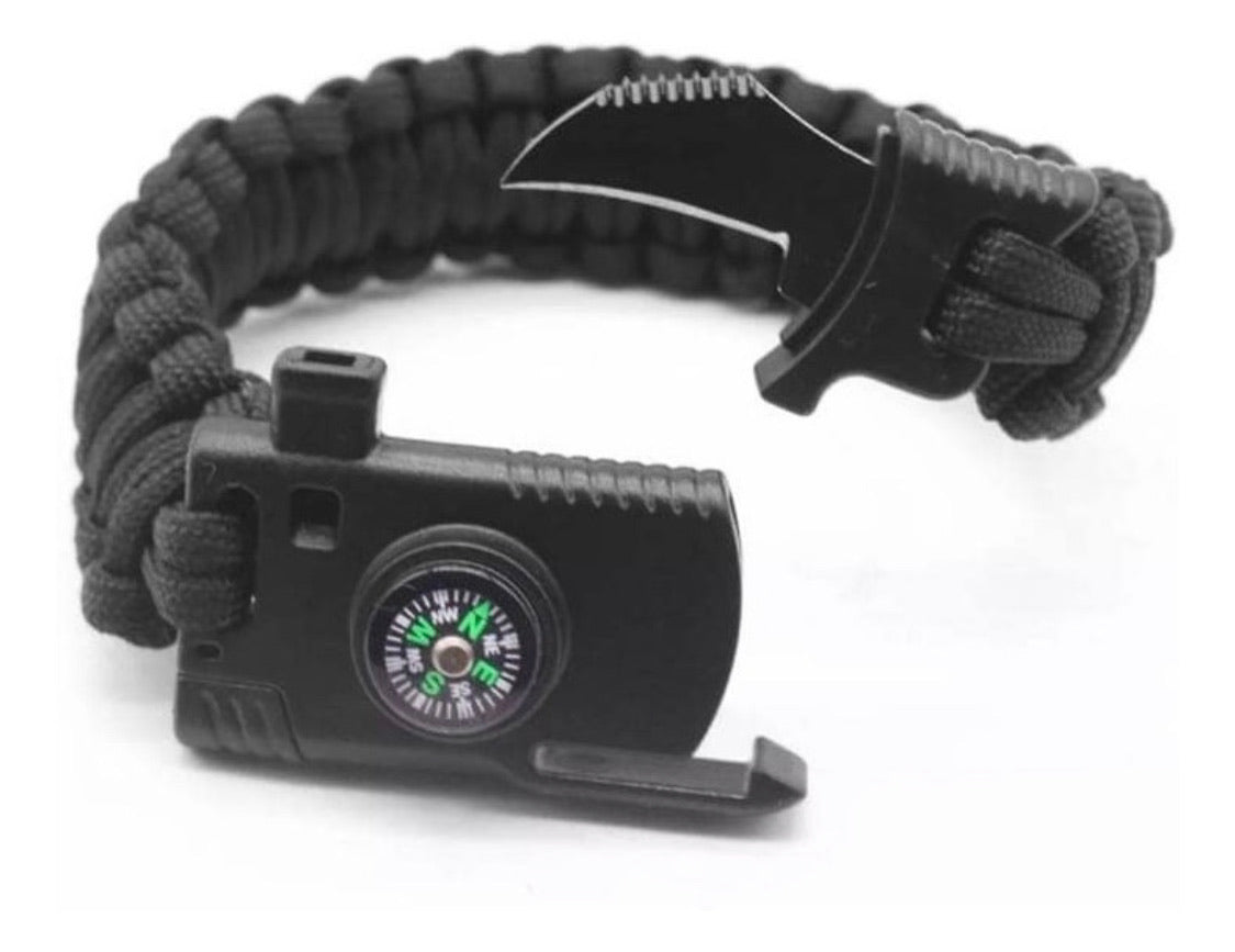 Pulsera de supervivencia con navaja y paracord de 3.6 m