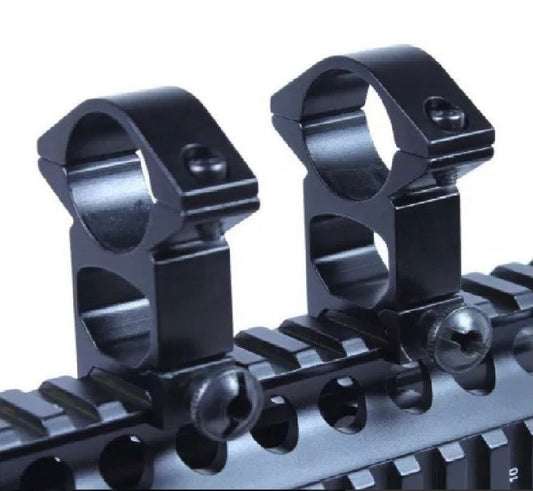 Par de monturas altas de 1 pulgada para riel Picatinny de 20 mm