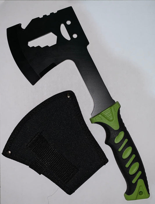 Hacha con herramientas y funda con ojal para cinturón F591