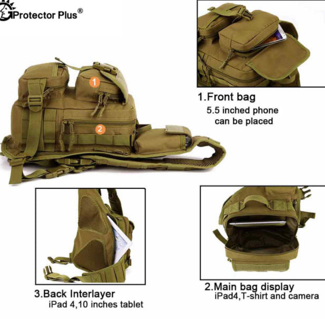 Pechera mochila de 10 litros con múltiples compartimentos - foto 2