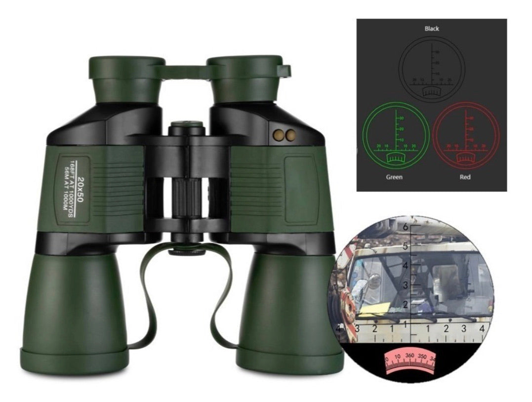 Binoculares 7x50 con retícula iluminada LED, impermeables y con funda - foto 4