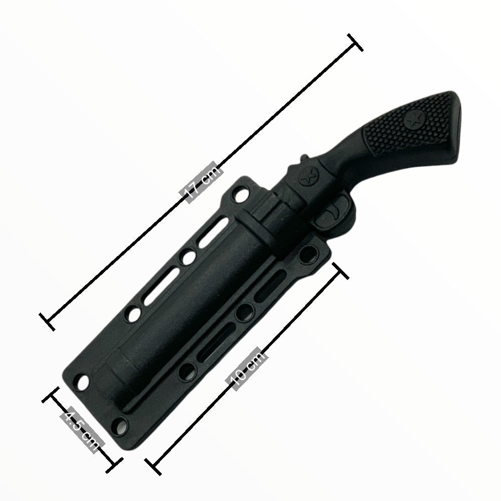 Navaja táctica con forma de pistola y cadena, 17 cm - foto 4