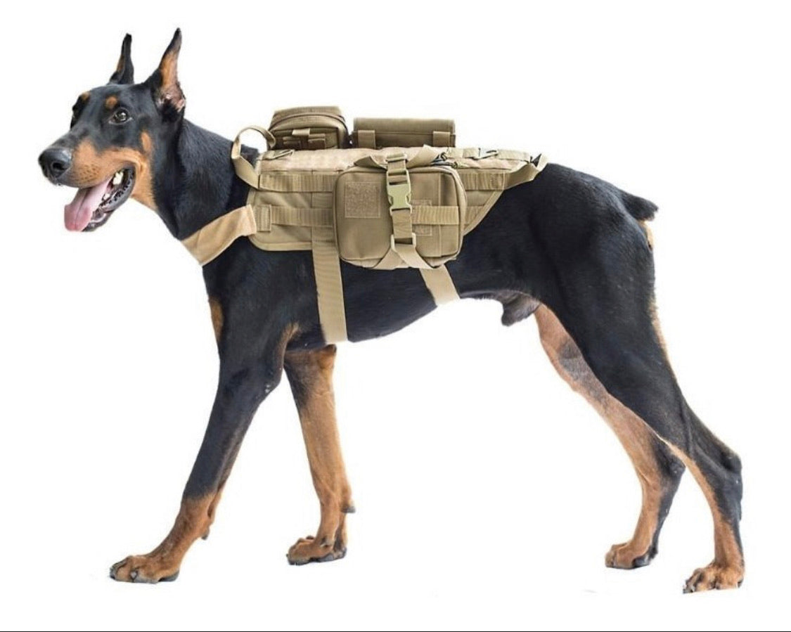 Chaleco táctico para perro con tres bolsas desmontables - foto 4