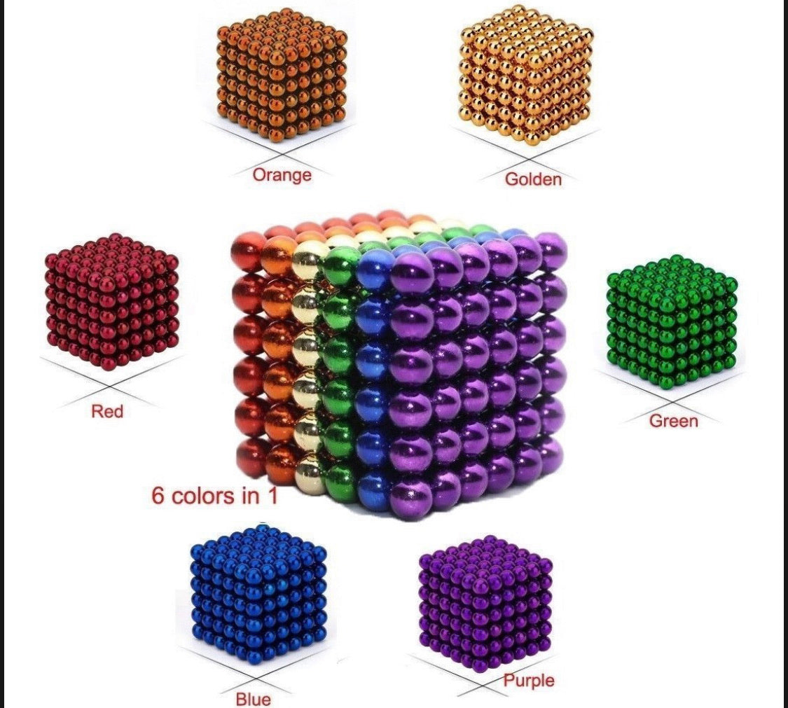 Neocube de 216 esferas de colores de imán de neodimio de 5 mm BK002 - foto 2