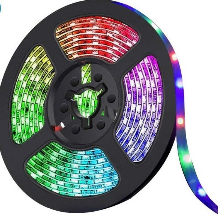 Tira LED RGB multicolor de 5 metros con control remoto