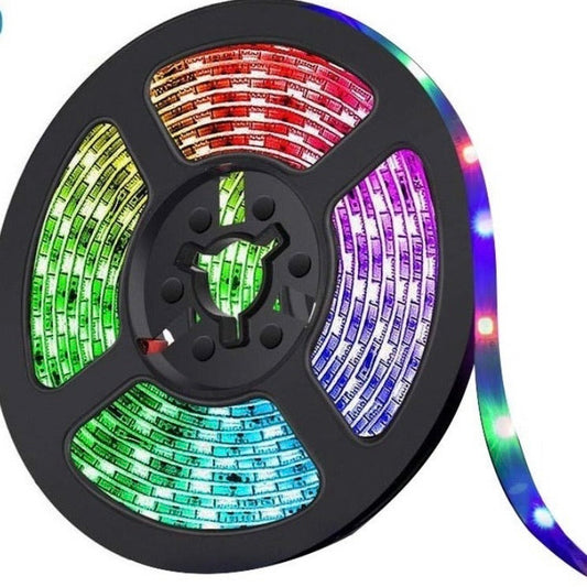 Tira LED RGB multicolor de 5 metros con control remoto