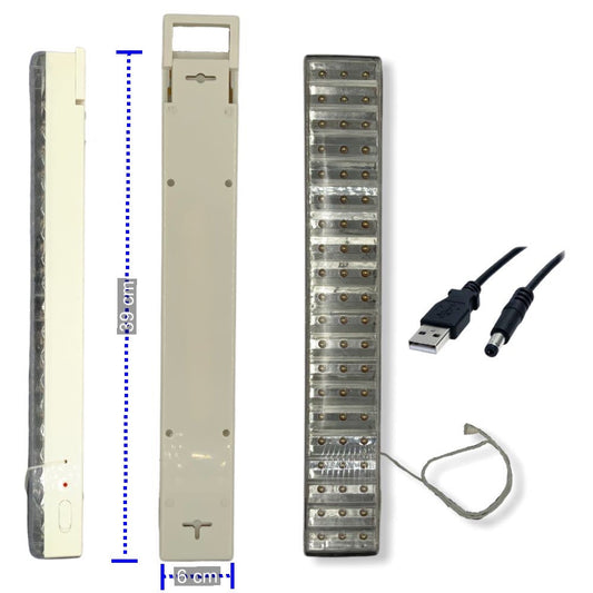 Lámpara de emergencia recargable con asa y cuerda de 50 cm