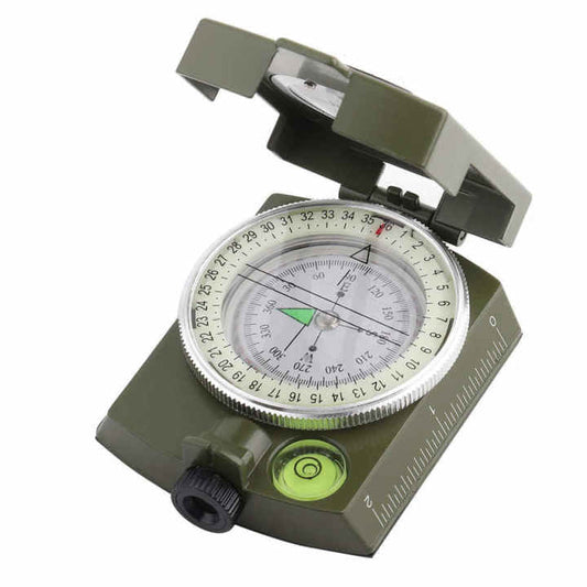 Brújula militar profesional de zinc con carátula fluorescente y funda PJ185