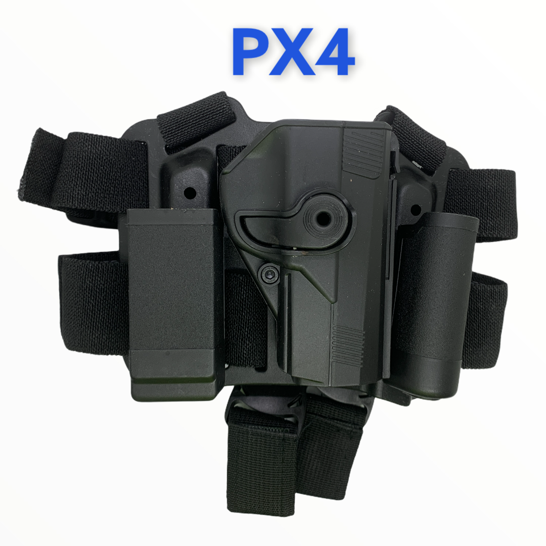 Holster de piernera rígida con portacargador y porta linterna - foto 2