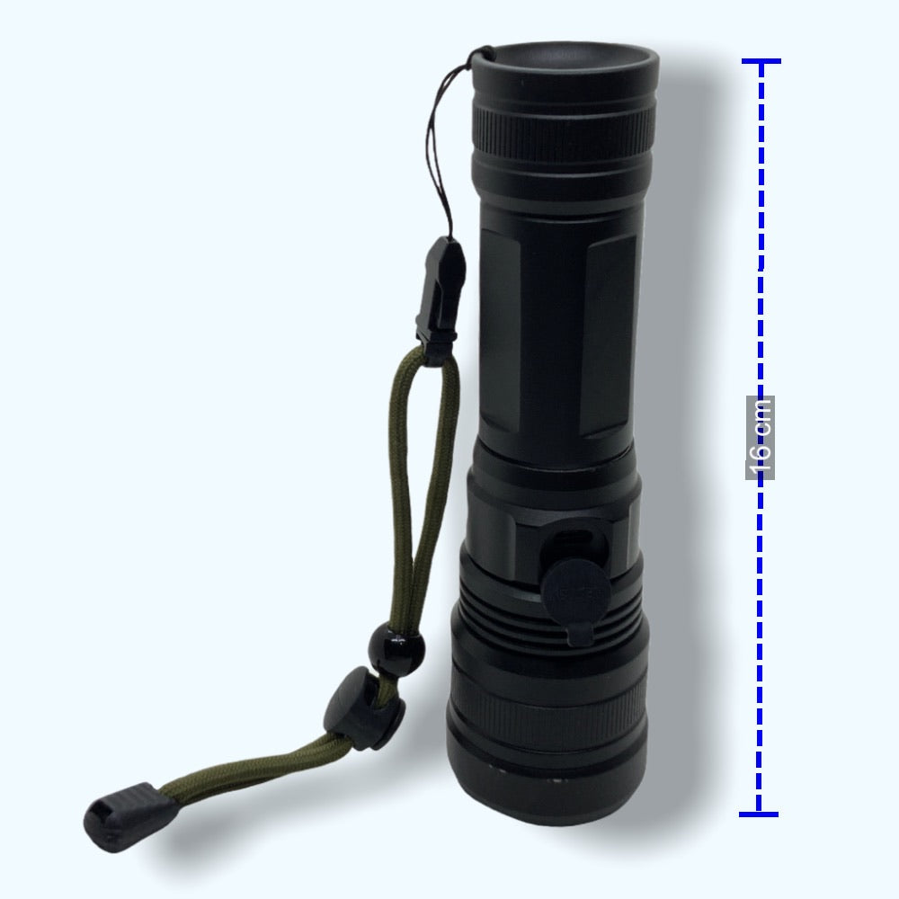 Lámpara táctica con zoom LED T9 de 10,000 lúmenes, modelo ST9-3 - foto 2