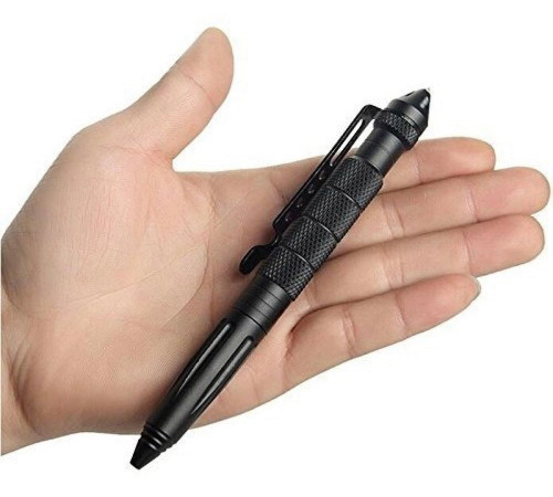 Pluma táctica de aluminio con punta rompe vidrios JF002