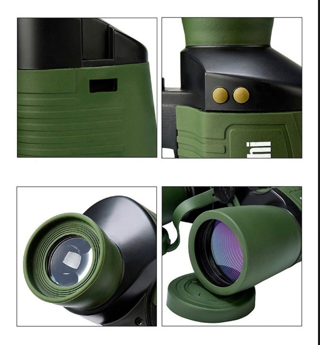 Binoculares 7x50 con retícula iluminada LED, impermeables y con funda - foto 5