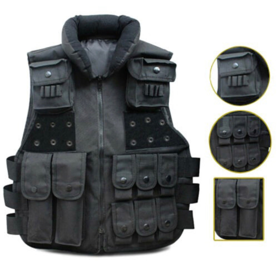 Chaleco táctico Molle estilo plate carrier para airsoft