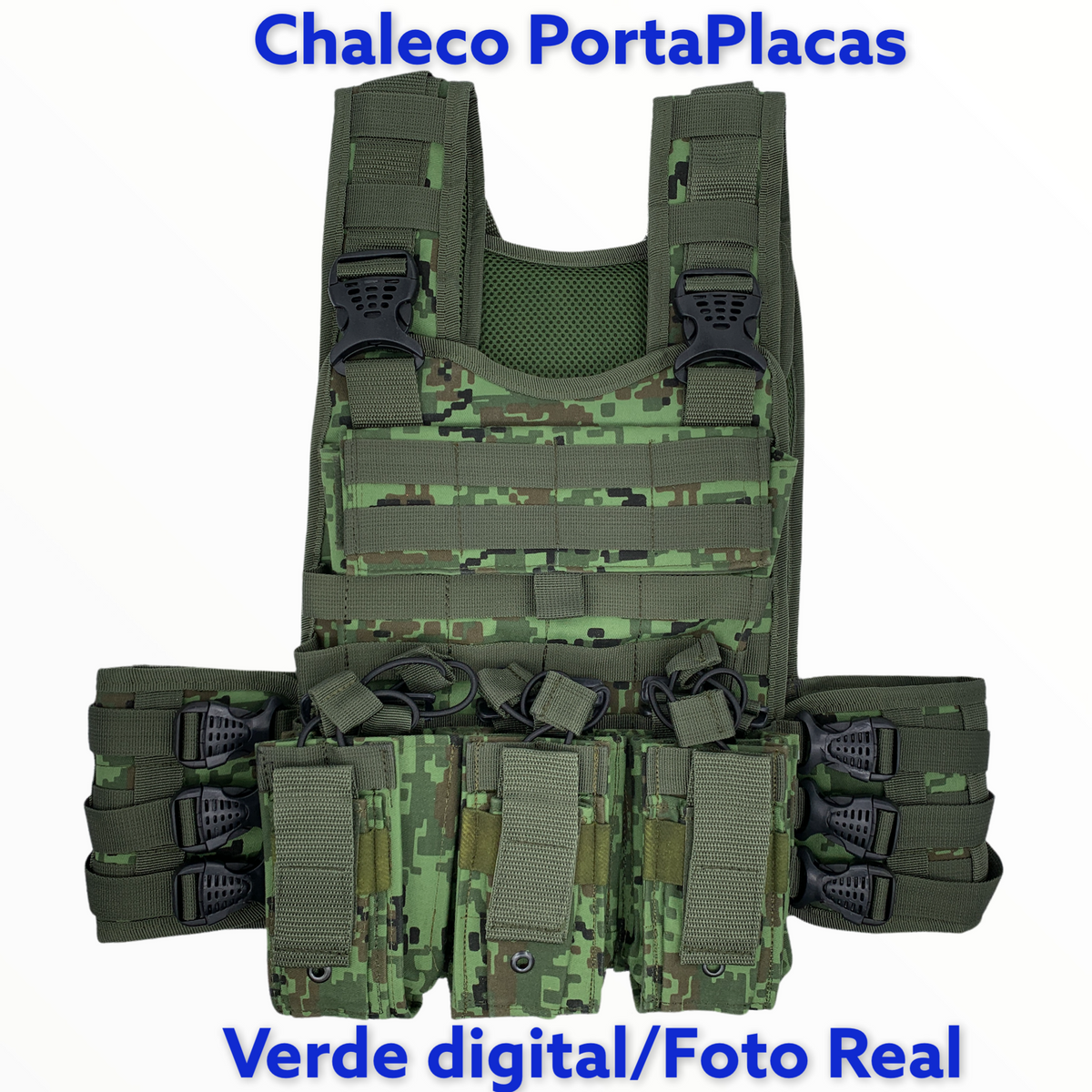 Chaleco porta placas con porta cargadores, Molle y área para parches - foto 4