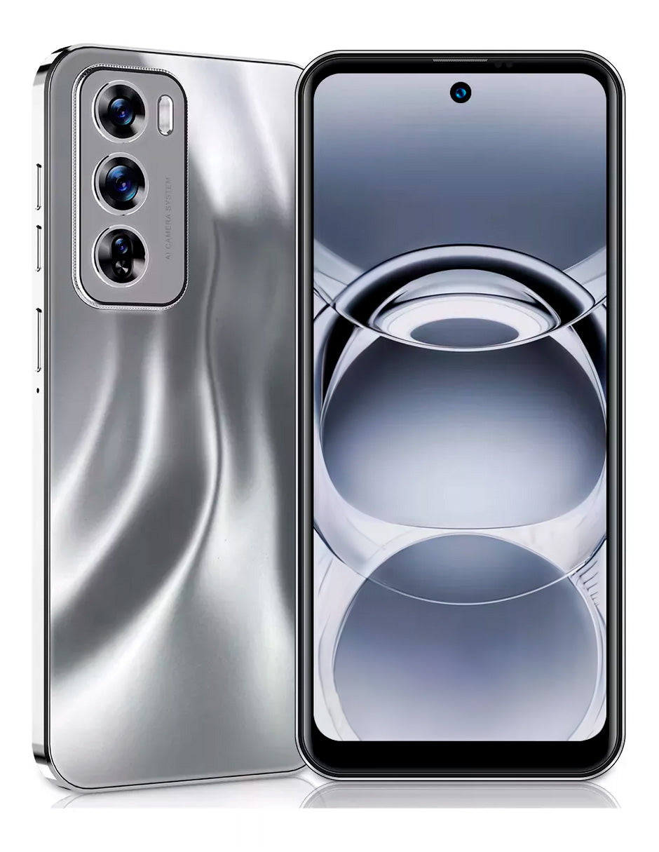 Smartphone K01  Robusto para Juegos Android 14  256 GB RAM, 16 GB ROM Gris