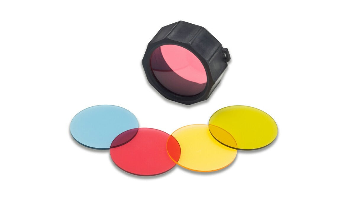 Juego de 4 micas de colores y soporte universal para linternas - foto 2