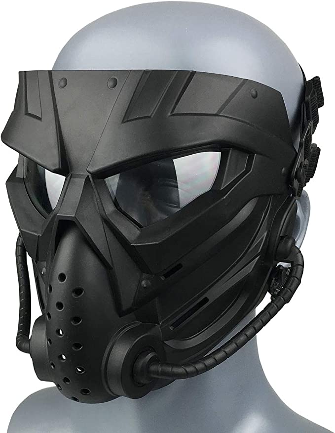 Máscara de calavera o alien de cara completa para airsoft, modelos MJ - foto 4