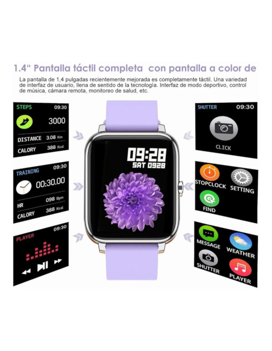 Reloj Inteligente P22 Petukita Box Unisex Con Bluetooth