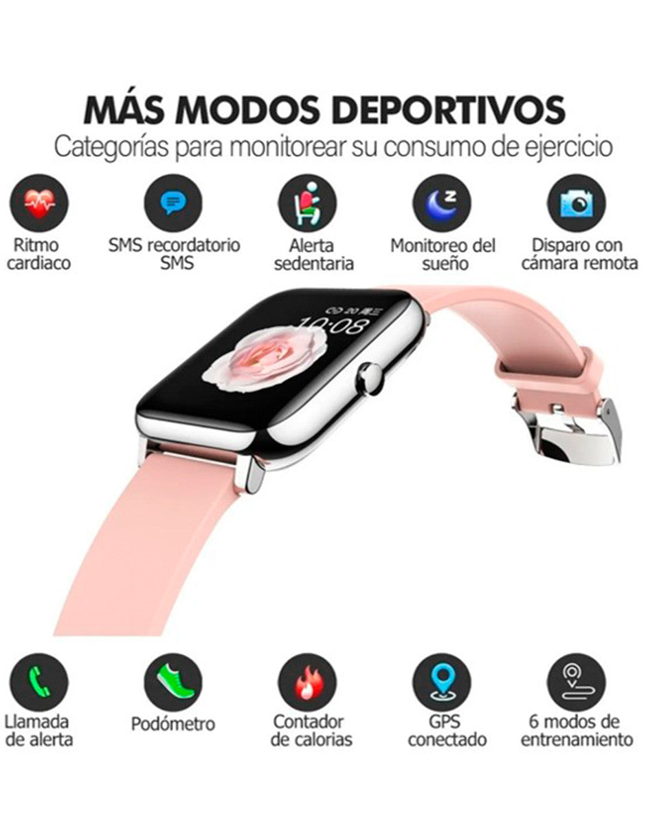 Reloj Inteligente P22 Petukita Box Unisex Con Bluetooth