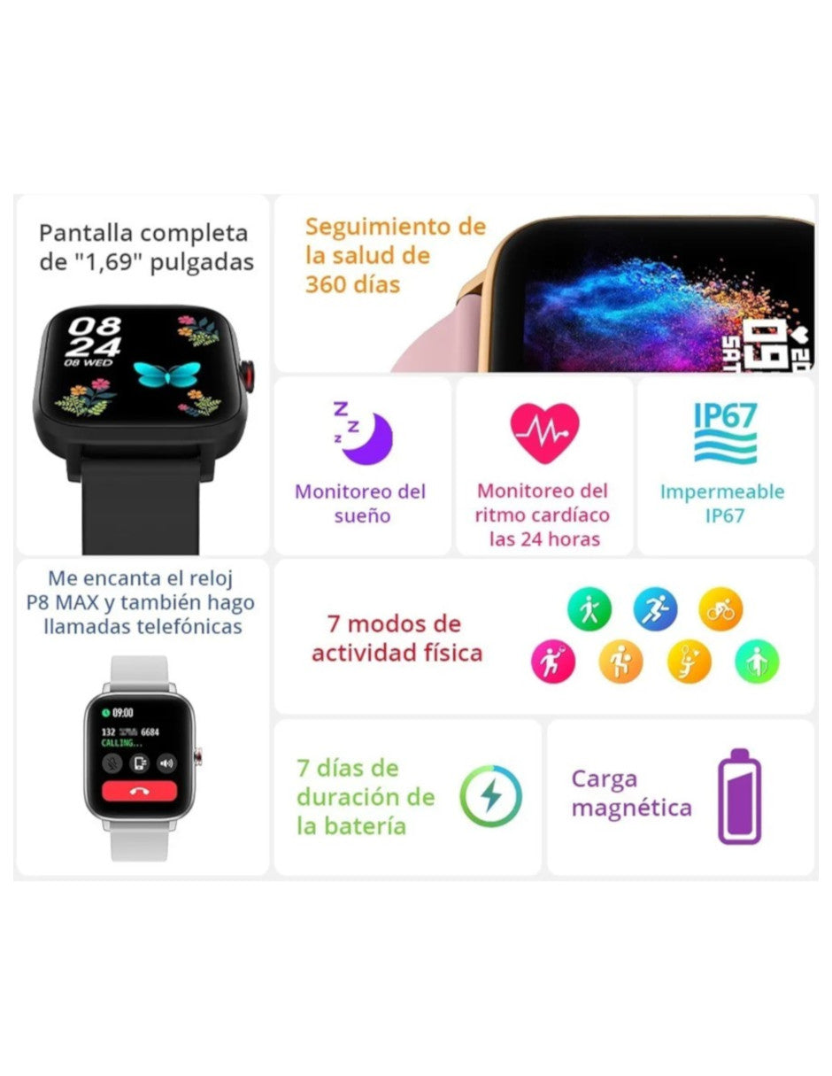 Reloj Inteligente P8Max Petukita Box Unisex Deportivo