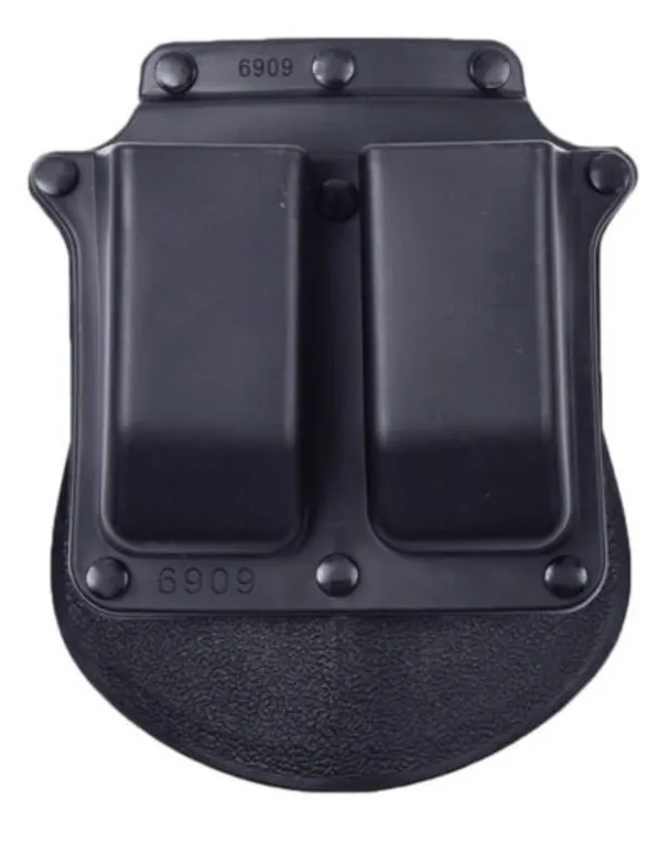 Porta cargadores doble para 9 mm con retención pasiva y montaje tipo remo