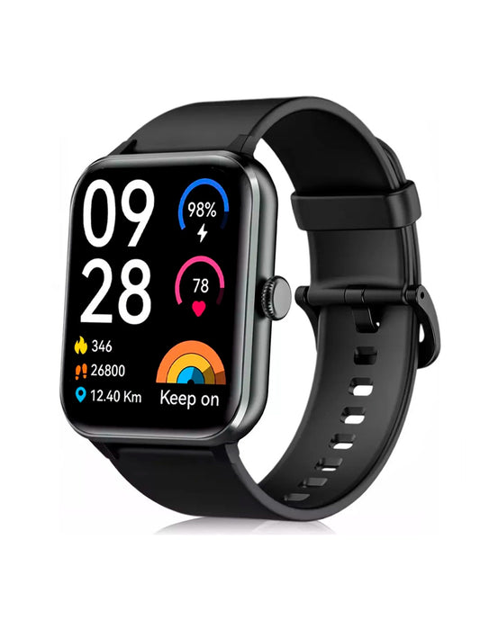 Reloj Inteligente con Llamada por Bluetooth Negro