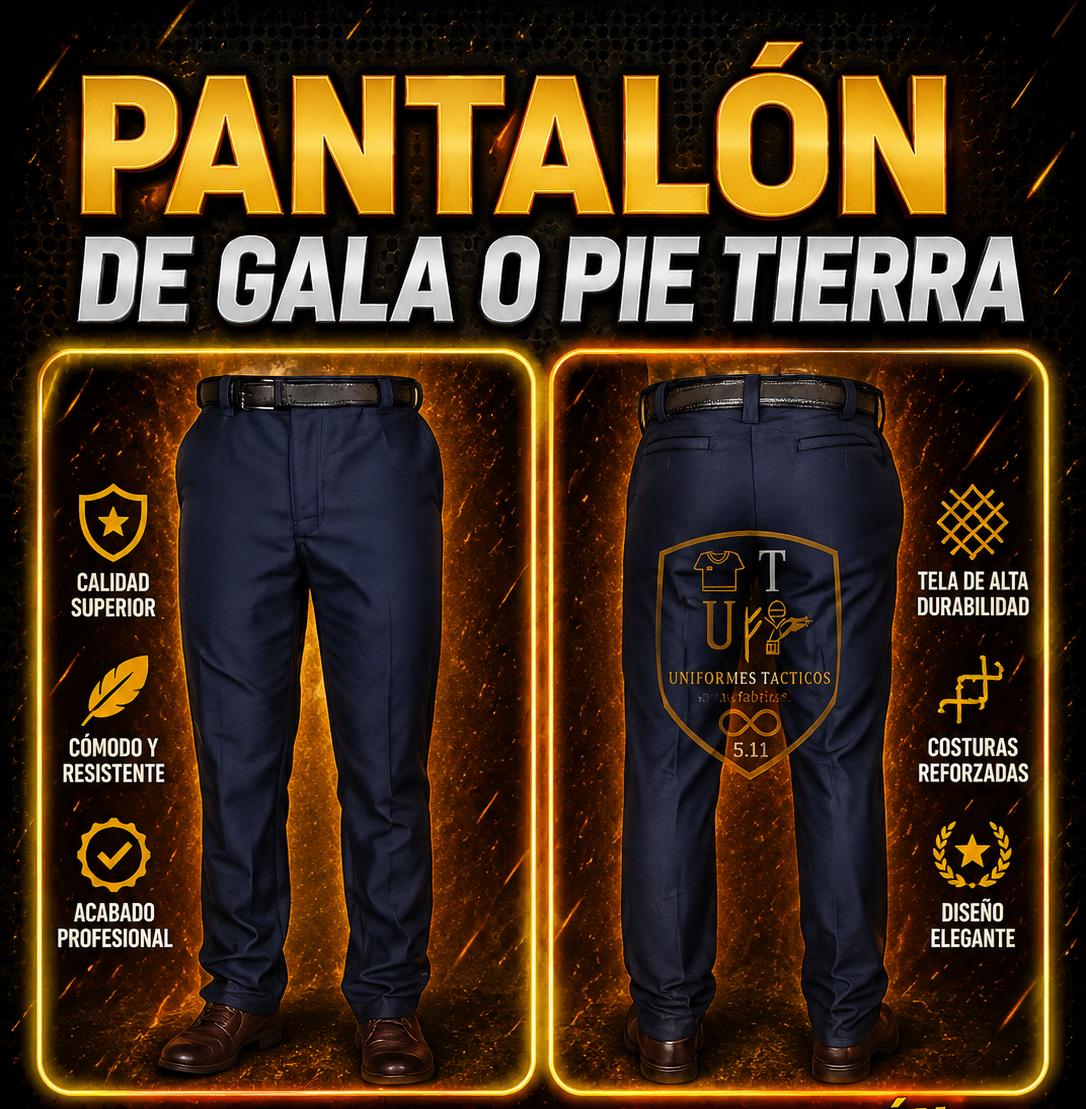 Pantalón de gala azul marino de tricotina para seguridad (SN281)