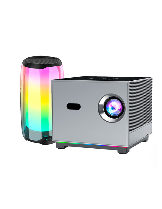 Combo Proyector Petukita Box Square con Android/Wifi Hd 1080p + Bocina Led