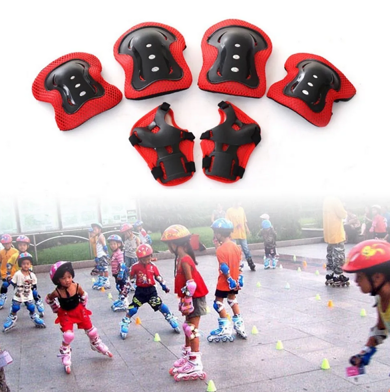 Kit de rodilleras, coderas y muñequeras para niñas y niños T6070 - foto 2