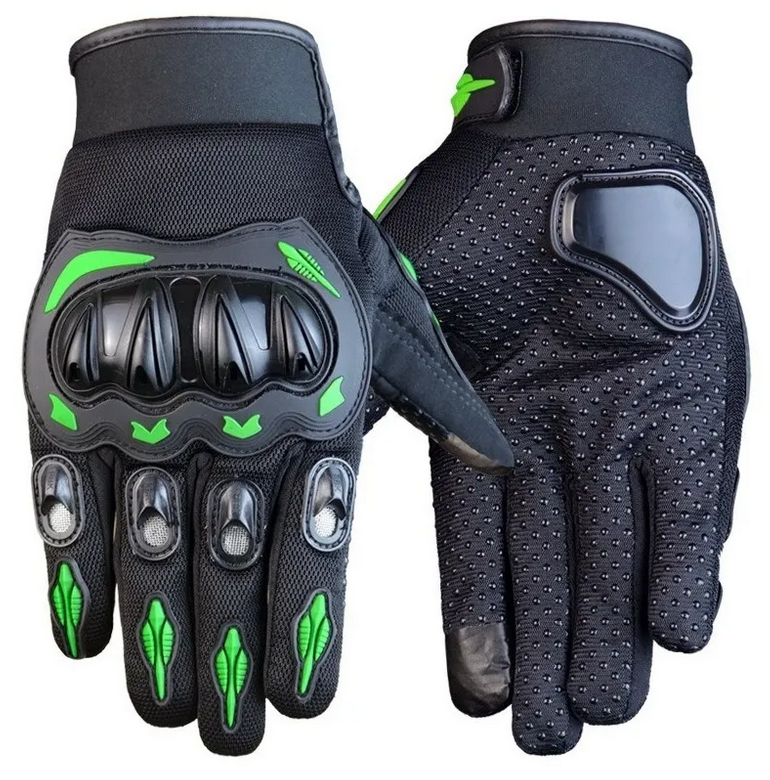 Guantes para motociclista con nudillos reforzados y dedos touch B12